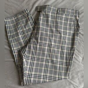 Topman Men's Checkered Pants - Black and White